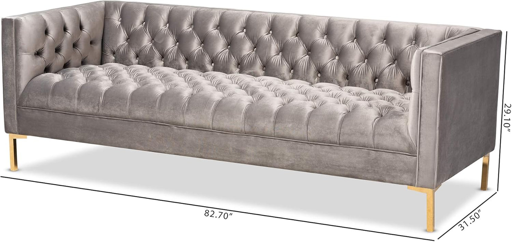 Sofas, Gray/Gold