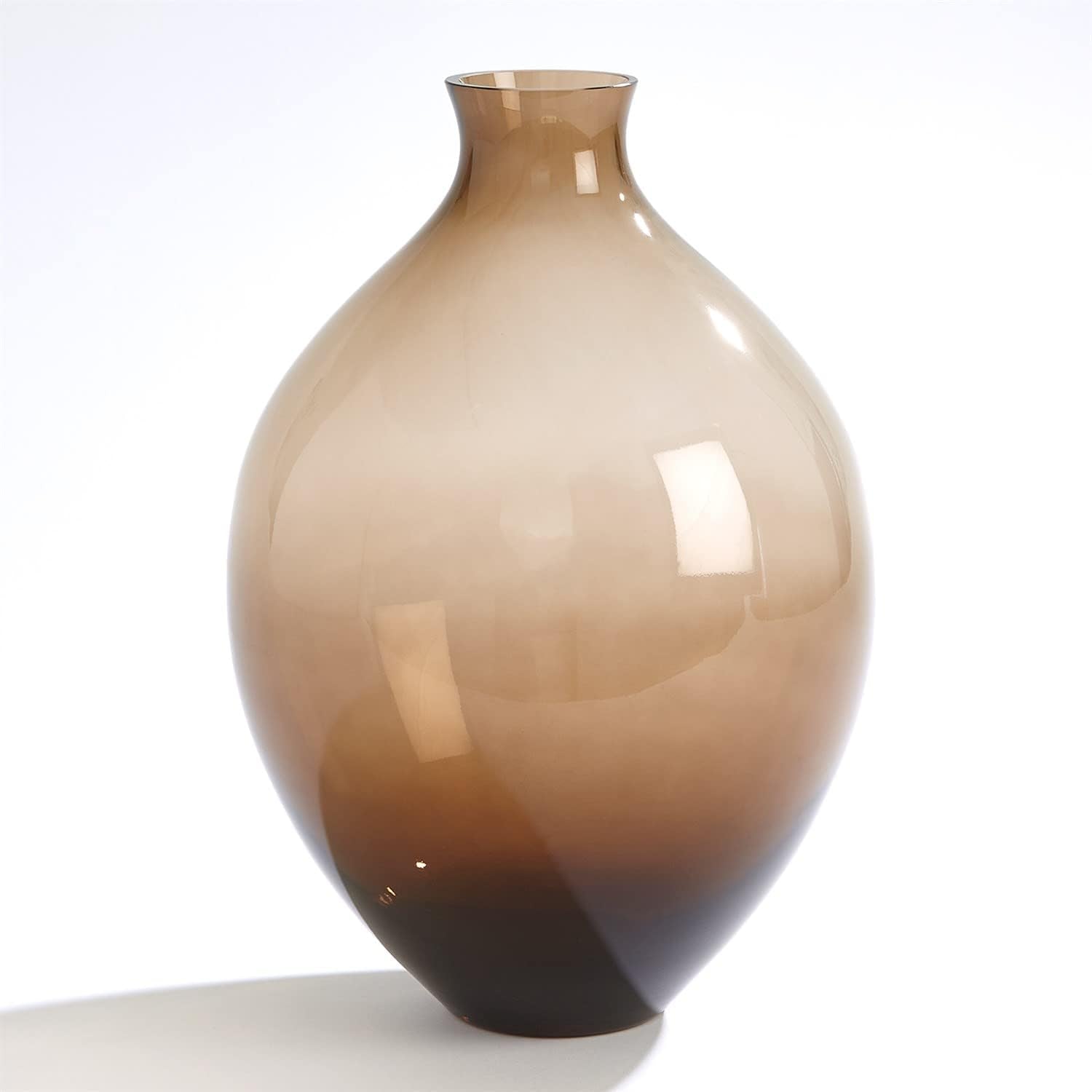 ~Amphora Glass Vase-Topaz-Sm