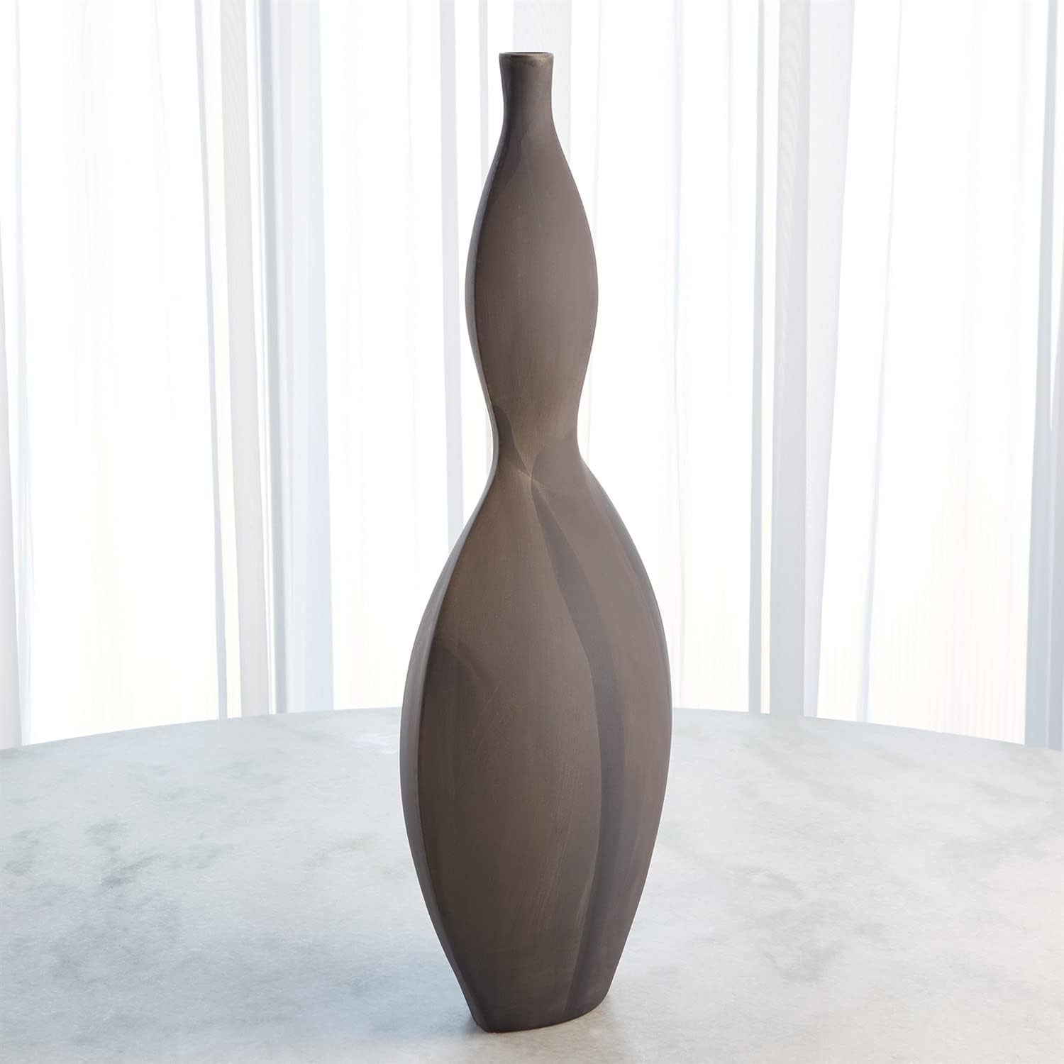 ~Helios Vase-Washed Grey-Sm