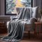 62"X84" Heated Electric Blanket Fast Heating Lap Flannel Blankets, 1/2/4/6/8 Hours Auto-Off 10 Heat Level Winter Throw Blankets, Over-Heat Protection Flannel Heater Throws, Machine Washable, Grey